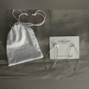 Park Lane Sleek Silver Oval Earrings